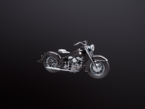 Harley Davidson FL EL 1957 3D Model