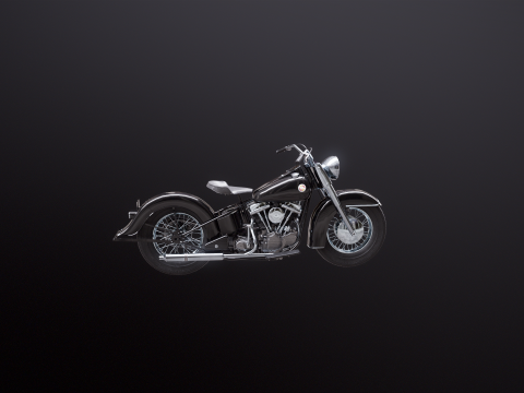 Harley Davidson FL EL 1957 3D Model