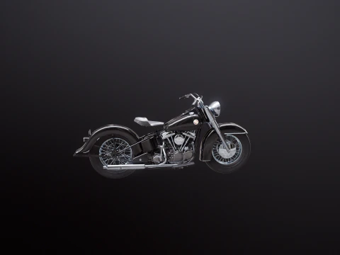 Harley Davidson FL EL 1957 3D Model