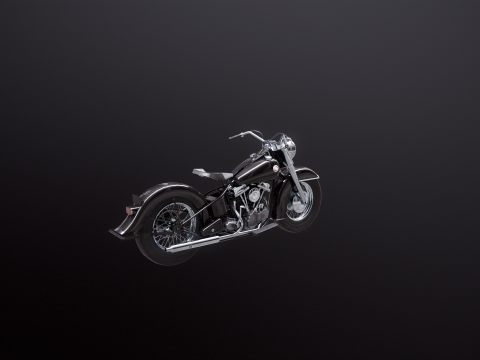 Harley Davidson FL EL 1957 3D Model