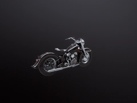 Harley Davidson FL EL 1957 3D Model