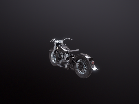 Harley Davidson FL EL 1957 3D Model