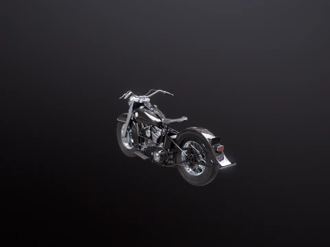 Harley Davidson FL EL 1957 3D Model