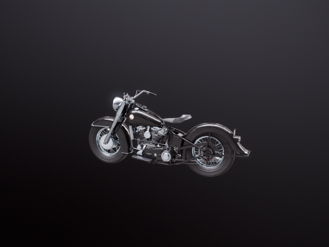 Harley Davidson FL EL 1957 3D Model