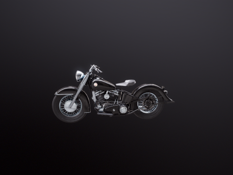 Harley Davidson FL EL 1957 3D Model