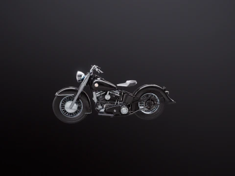 Harley Davidson FL EL 1957 3D Model