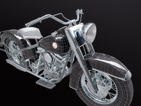 Harley Davidson FL EL 1957 3D Model