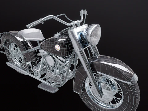 Harley Davidson FL EL 1957 3D Model