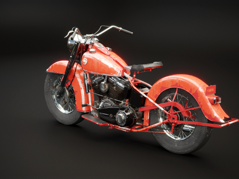 Harley Davidson FL EL 1957 3D Model