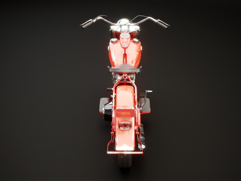 Harley Davidson FL EL 1957 3D Model