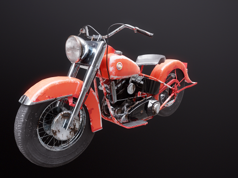 Harley Davidson FL EL 1957 3D Model