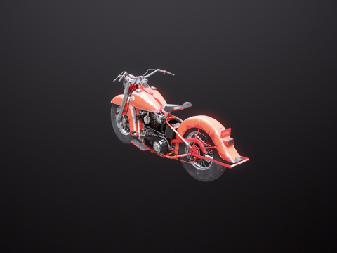 Harley Davidson FL EL 1957 3D Model