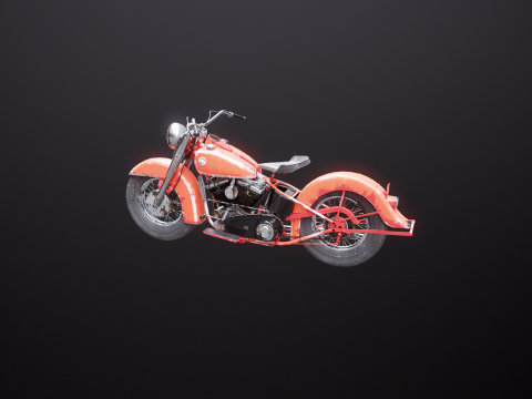 Harley Davidson FL EL 1957 3D Model