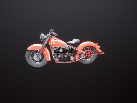 Harley Davidson FL EL 1957 3D Model