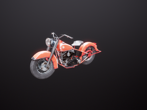 Harley Davidson FL EL 1957 3D Model