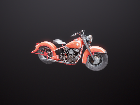 Harley Davidson FL EL 1957 3D Model