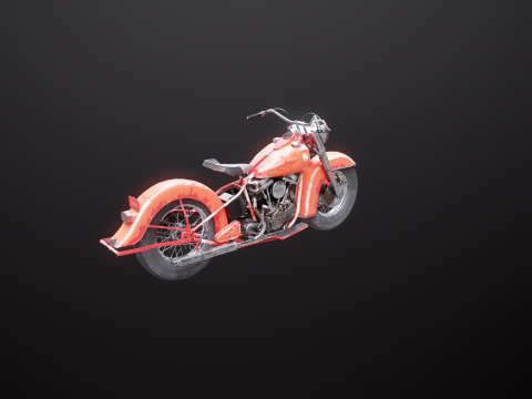 Harley Davidson FL EL 1957 3D Model