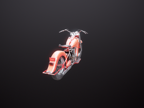 Harley Davidson FL EL 1957 3D Model