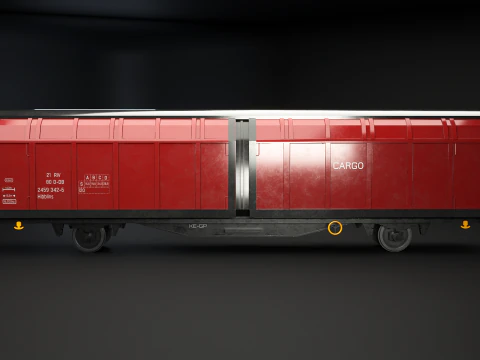Hbblins Cargo Railcar 3D Model