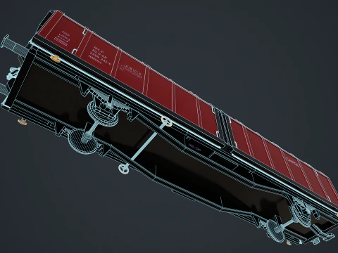 Hbblins Cargo Railcar 3D Model