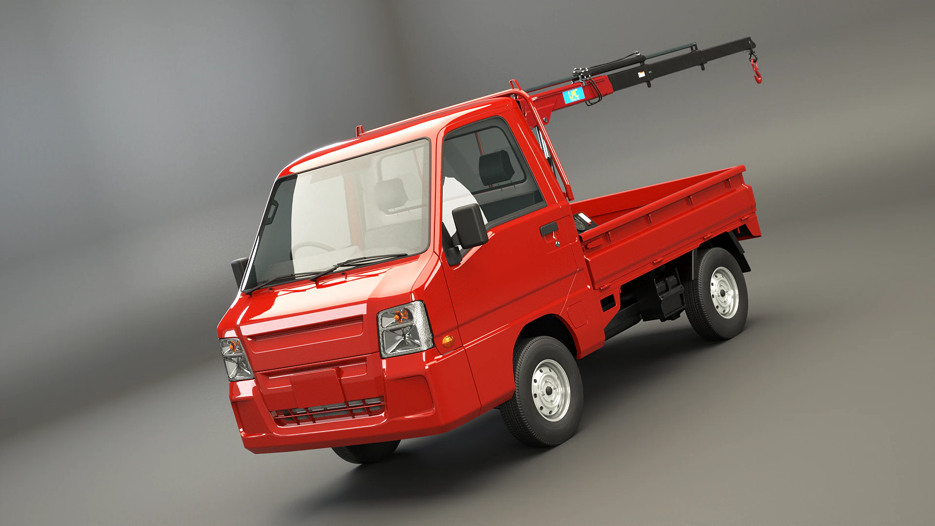 Mini gru telescopica per camion Kei Modello 3D .c4d .max .obj .3ds .fbx .stl .blend