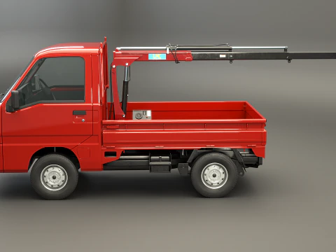 Mini gru telescopica per camion Kei Modello 3D