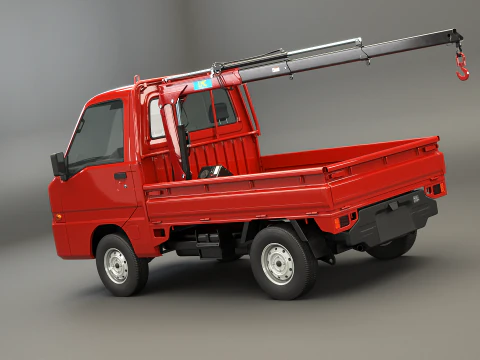 Mini gru telescopica per camion Kei Modello 3D