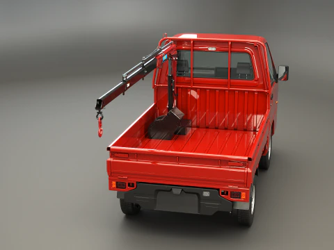 Mini gru telescopica per camion Kei Modello 3D