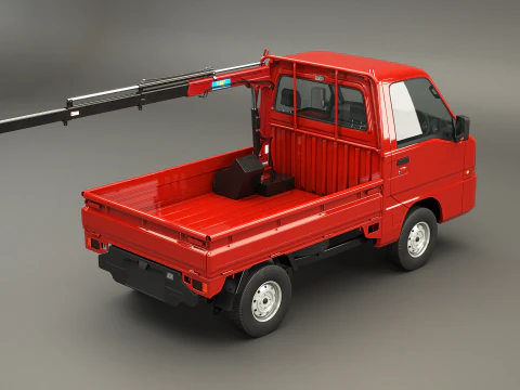 Mini gru telescopica per camion Kei Modello 3D