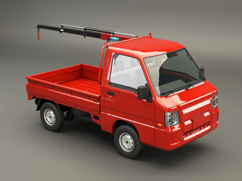 Mini gru telescopica per camion Kei Modello 3D