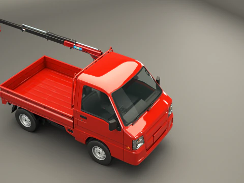 Mini gru telescopica per camion Kei Modello 3D