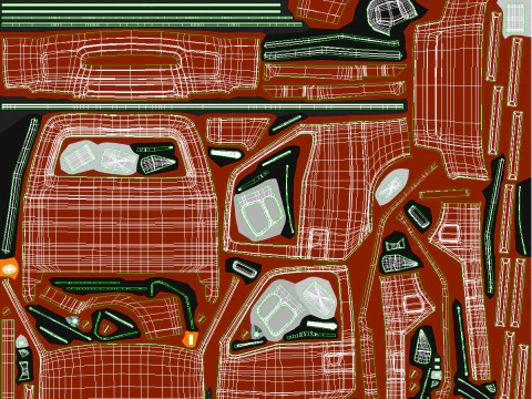 Mini gru telescopica per camion Kei Modello 3D