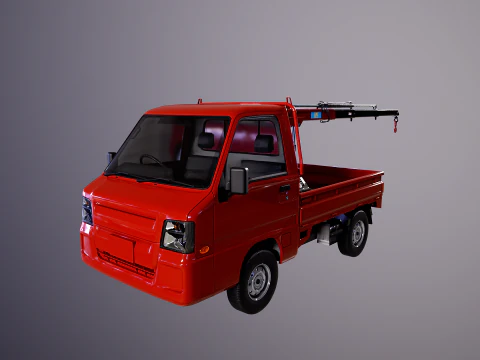 Mini gru telescopica per camion Kei Modello 3D