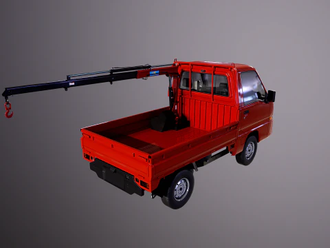 Mini gru telescopica per camion Kei Modello 3D