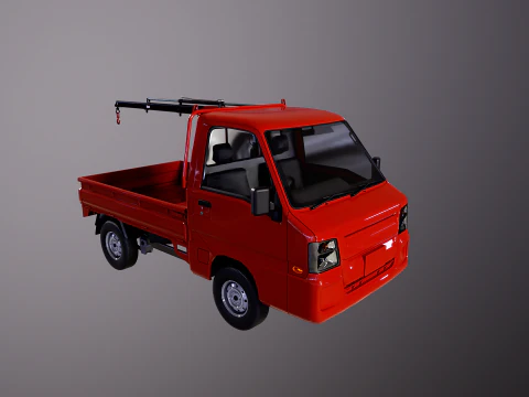 Mini gru telescopica per camion Kei Modello 3D