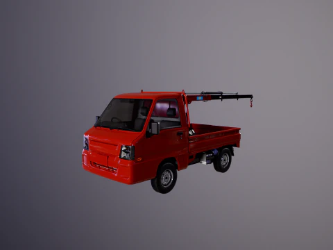 Mini gru telescopica per camion Kei Modello 3D