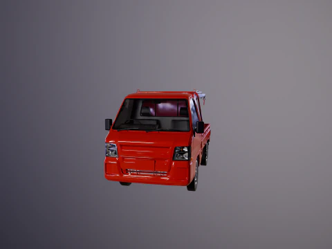 Mini gru telescopica per camion Kei Modello 3D