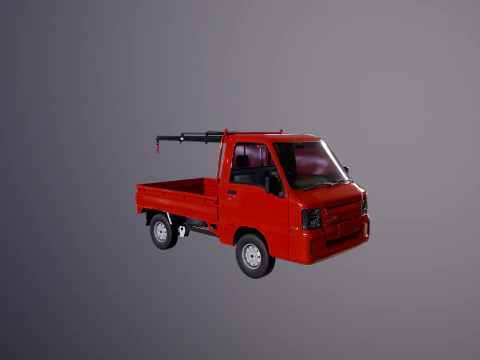 Mini gru telescopica per camion Kei Modello 3D