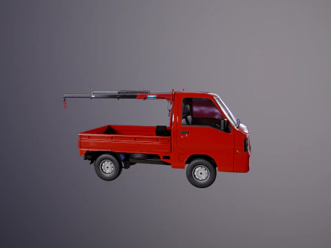 Mini gru telescopica per camion Kei Modello 3D