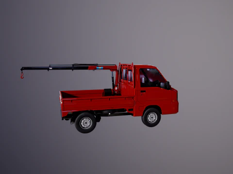 Mini gru telescopica per camion Kei Modello 3D