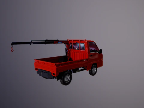 Mini gru telescopica per camion Kei Modello 3D
