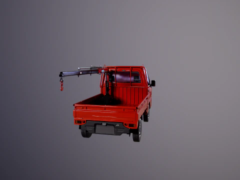 Mini gru telescopica per camion Kei Modello 3D