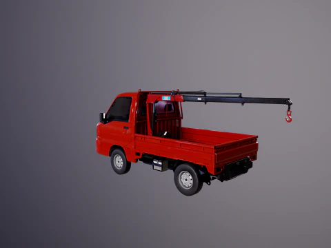 Mini gru telescopica per camion Kei Modello 3D