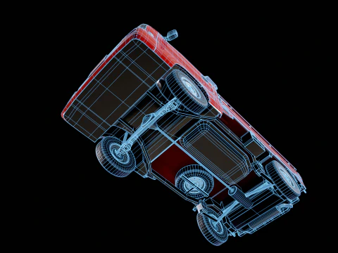 Mini gru telescopica per camion Kei Modello 3D