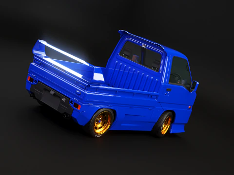 Mini gru telescopica per camion Kei Modello 3D