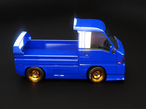 Mini gru telescopica per camion Kei Modello 3D