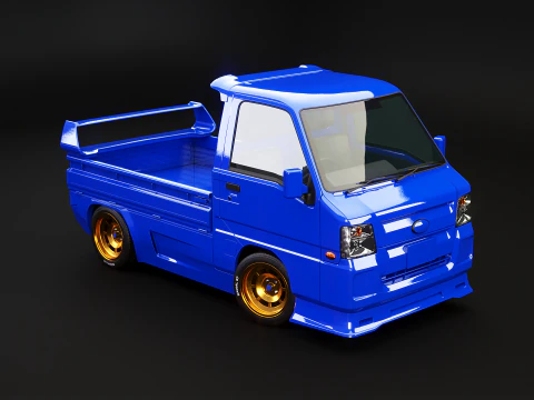 Mini gru telescopica per camion Kei Modello 3D