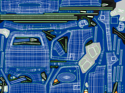 Mini gru telescopica per camion Kei Modello 3D