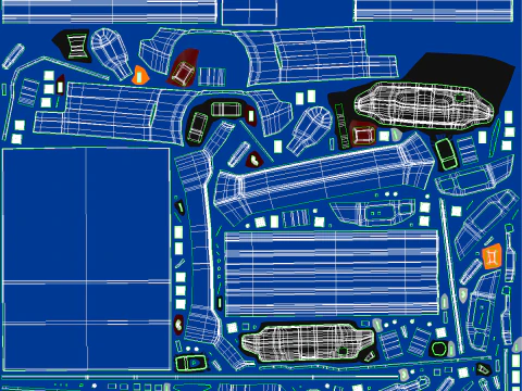 Mini gru telescopica per camion Kei Modello 3D