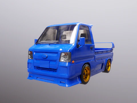 Mini gru telescopica per camion Kei Modello 3D